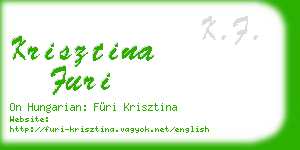 krisztina furi business card