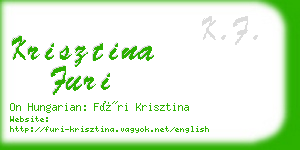 krisztina furi business card